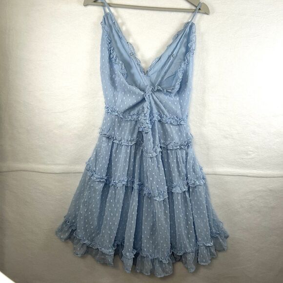 Babydoll Dress Strappy Powder Blue Sz XL ruffle flowy Lolita fairy coquette Y2K - Picture 1 of 9